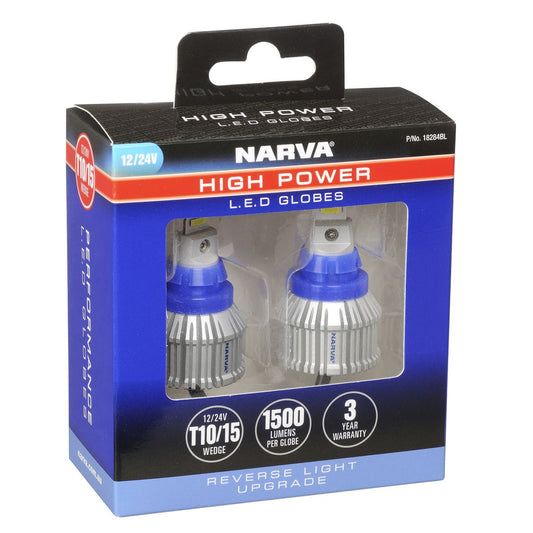 Narva 12/24V Gen III LED T15 High Power Reverse Globes - 18284BL