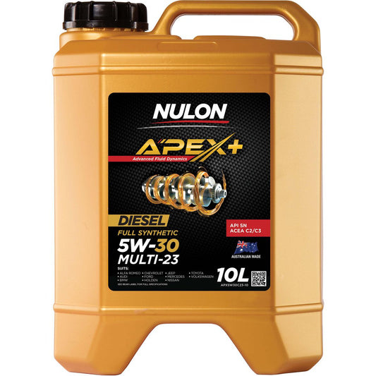 Nulon APEX+ 5W-30 Multi-23 Engine Oil 10L Full Synthetic - APX5W30C23-10