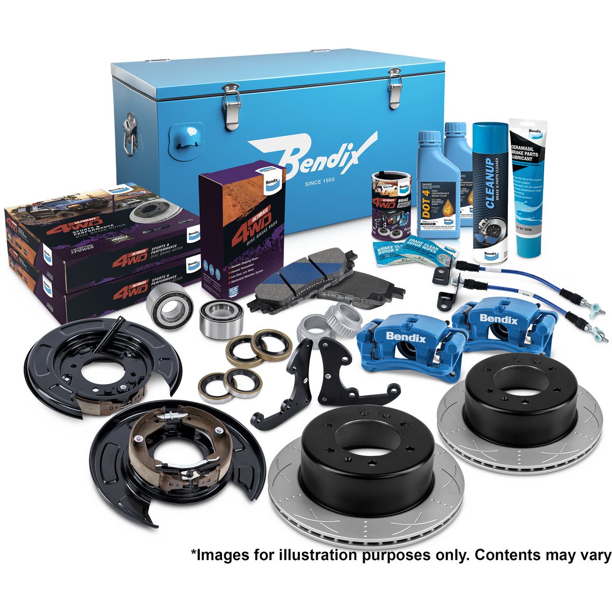 Bendix Ultimate 4WD Big Brake Upgrade Kit Rear - U4WD-D2D304R