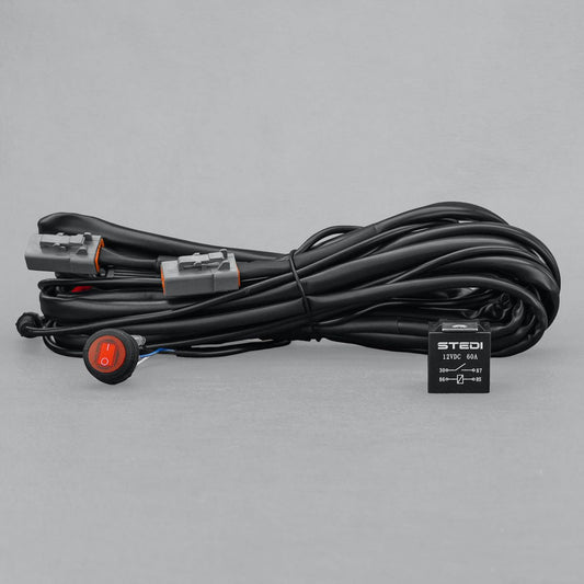 STEDI Dual Connector Plug & Play Smart Harness High Beam Driving Light Wiring - WIRQKFT-SMART