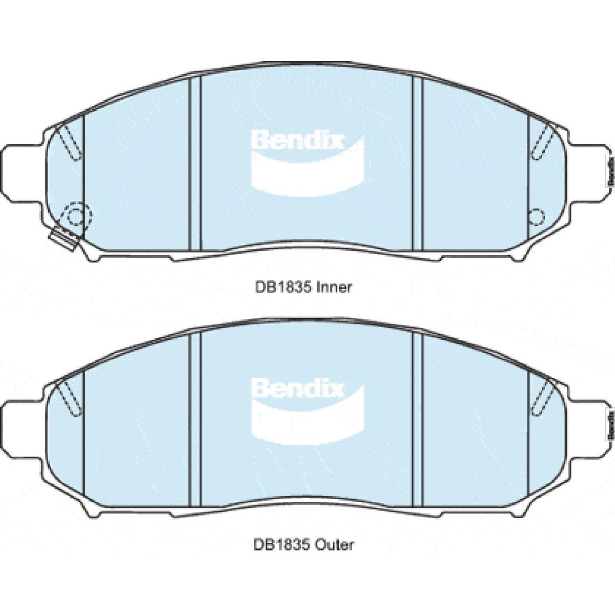 Bendix Ultimate 4WD Brake Pad Set - DB1835 ULT4WD