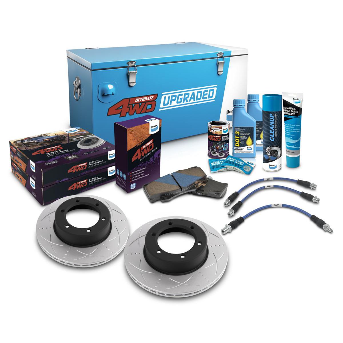 Bendix Ultimate 4WD Brake Upgrade Kit Suits 2inch Lift - U4WD-BUK83+2