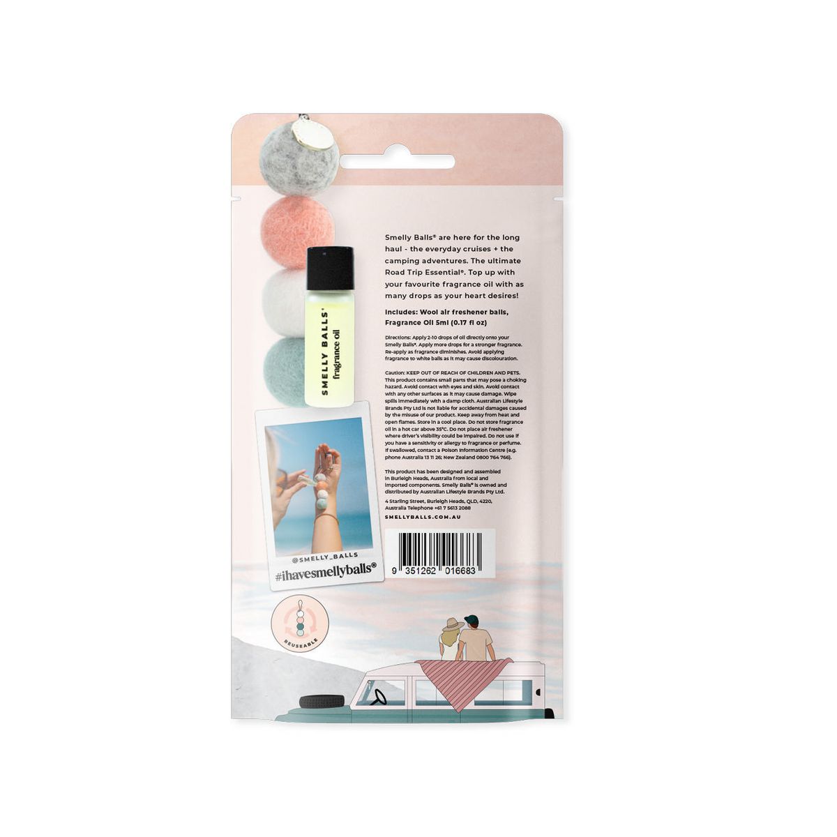 Smelly Balls Seapink - Sweet Pea 5ml Set - Pouch -  ARSBSSPCL