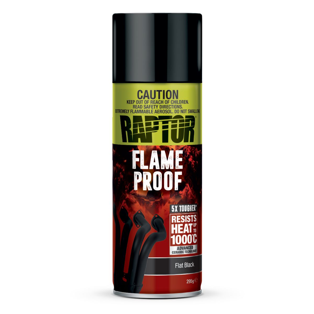 Raptor Flameproof Paint Flat Black 295G - RFLFB/AL