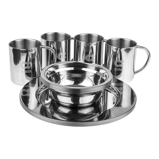 Snatch Stainless Steel Camp Crockery Set - SCKG23SSCRK