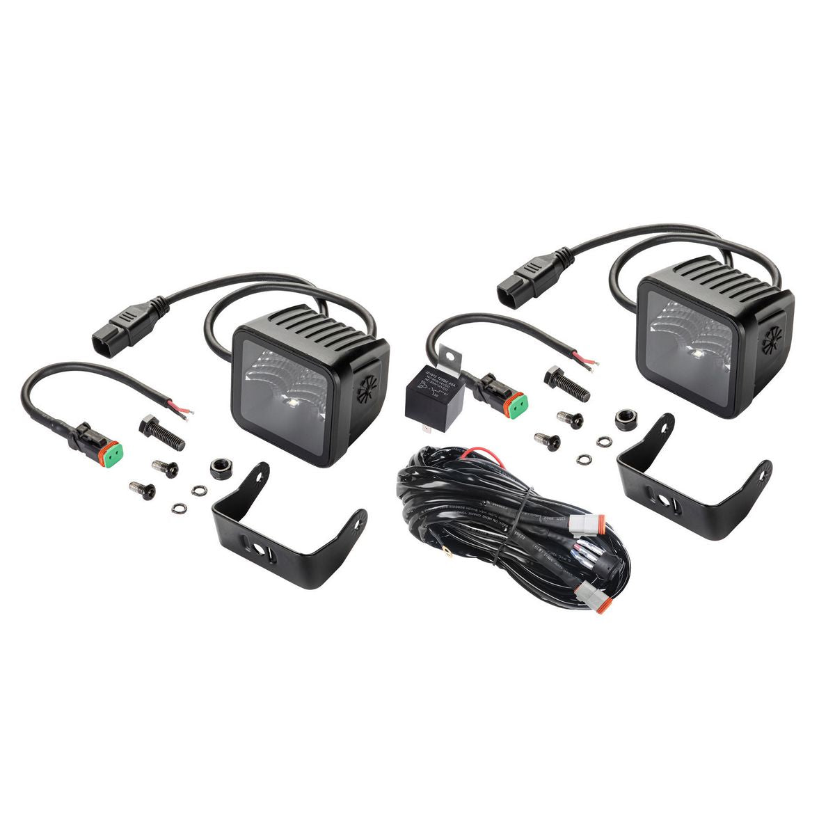 HELLA Black Magic LED Cube Light Kit 3.2 Flood Beam 12V/24V - 1FA 358 176-811
