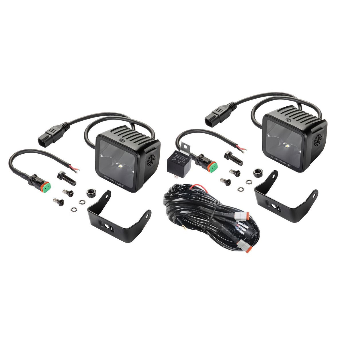 HELLA Black Magic LED Cube Light Kit 3.2 Spot Beam 12V/24V - 1FA 358 176-821