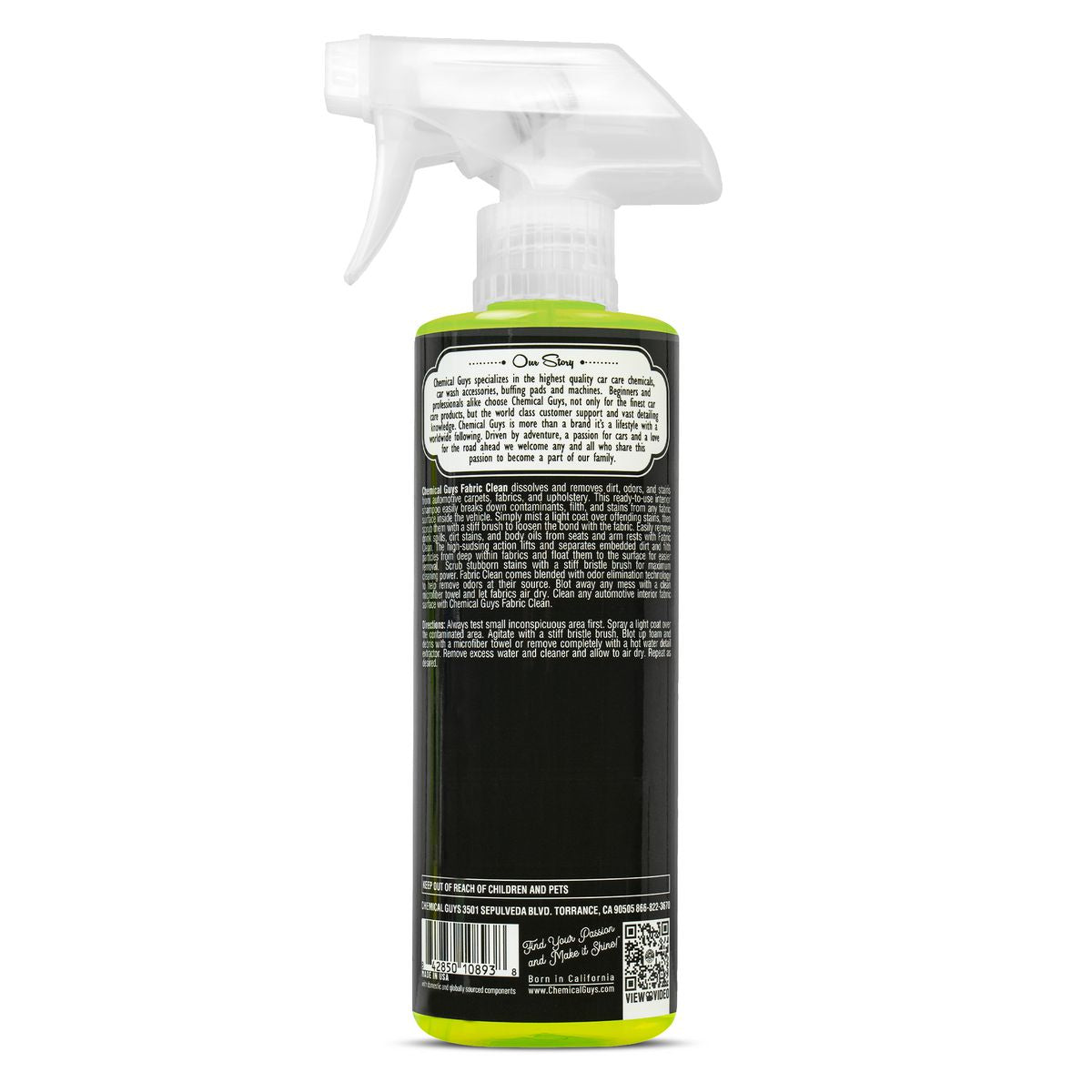 Chemical Guys Ready to Use Foaming Citrus Fabric Clean Shampoo 473ml - CWS21916