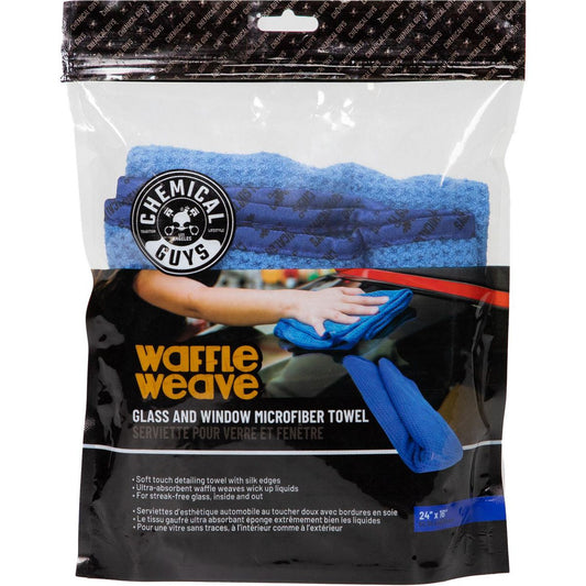 Chemical Guys Waffle Weave Glass and Window Microfibre Towel - MIC708