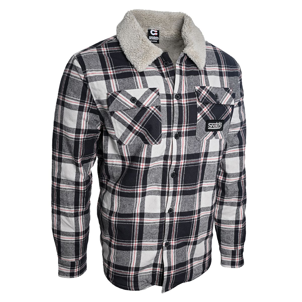 Snatch Bushmans Shacket Black Check - SM4711BC