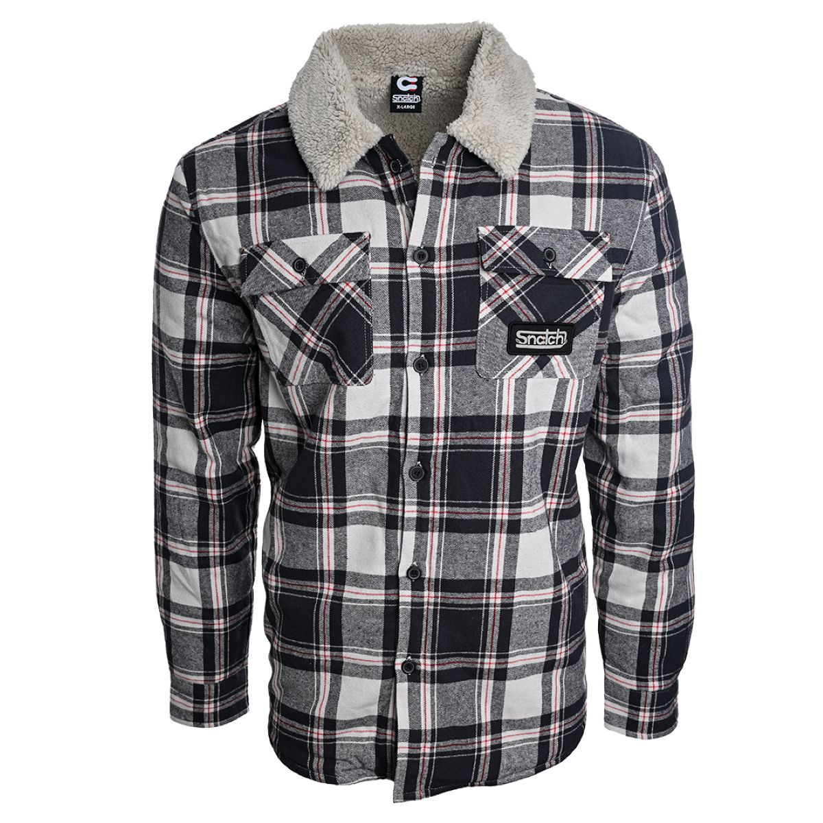 Snatch Bushmans Shacket Black Check - SM4711BC