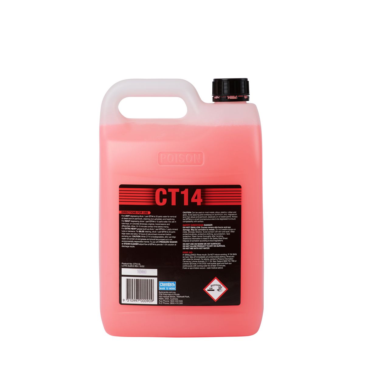 Chemtech CT14 Engine and Bilge Degreaser 5L - CT14-5L
