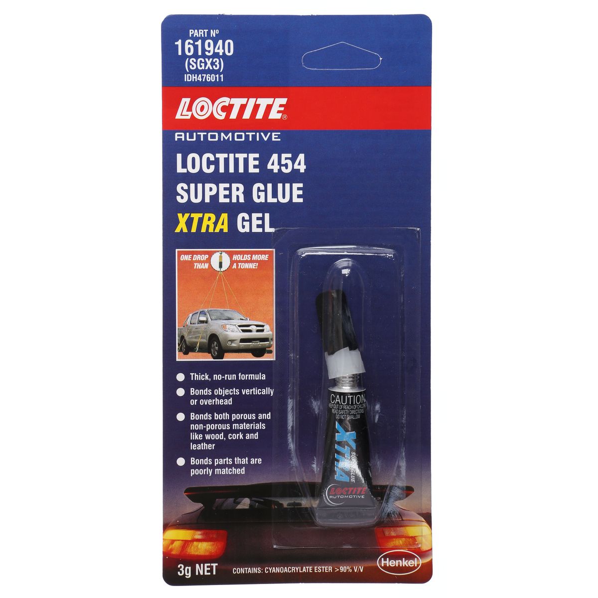 Loctite 454 Instant Adhesive Non-Drip Gel 3G - 476011