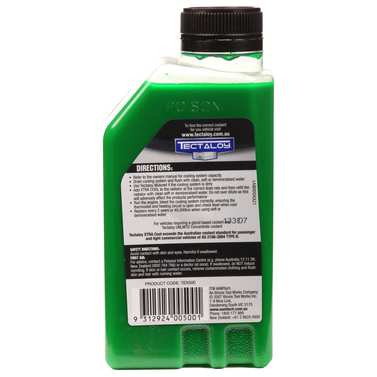 Tectaloy XTRA Cool Corrision Inhibitor Concentrate Green 500mL - TEX500