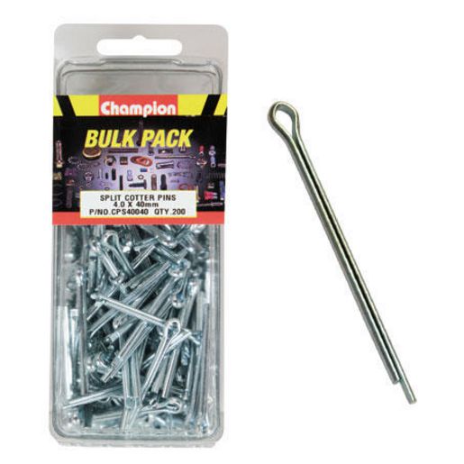Champion Split Pin M4 x 40mm Zinc Plated - CPS40040