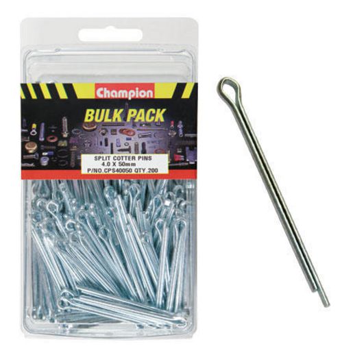 Champion Split Pin M4 x 50mm Zinc Plated - CPS40050