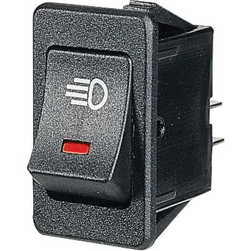 Narva Rocker Switch Off/On DPST Red LED - 63026BL
