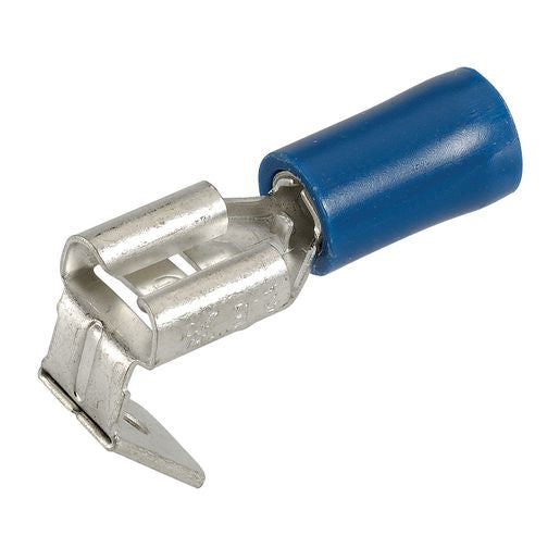 Narva Crimp Terminal 2 Way Male/Female Blade Blue Insulated 6.3mm 10 Pce - 56032BL