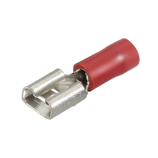 Narva Crimp Terminal Female Blade Red Insulated 6.3mm 18 Pce - 56034BL