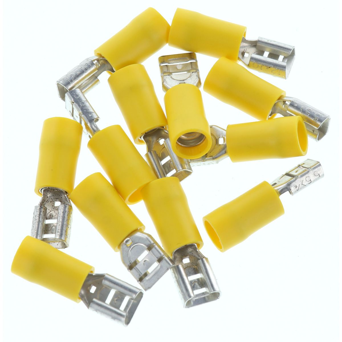 Narva Crimp Terminal Female Blade Yellow Insulated 6.3mm 12 Pce - 56038BL