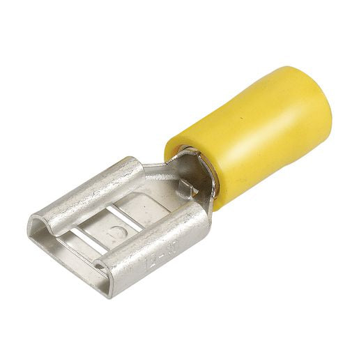 Narva Crimp Terminal Female Blade Yellow Insulated 9.5mm 10 Pce - 56040BL