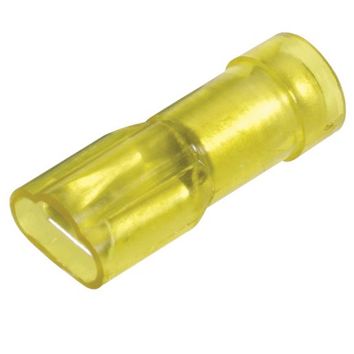Narva Crimp Terminal Female Blade Yellow Terminal Entry 6.3mm Poly Carbonate 10Pk - 56045BL