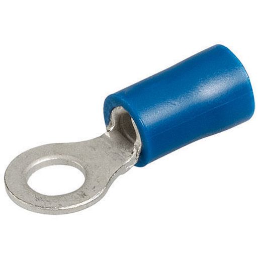 Narva Crimp Terminal Ring Blue Insulated 4.3mm 25 Pce - 56076BL