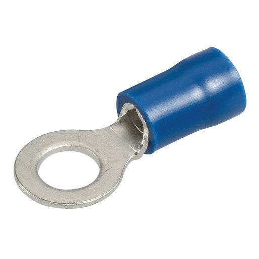 Narva Crimp Terminal Ring Blue Insulated 5mm 25 Pce - 56078BL