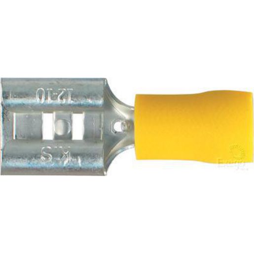 Narva Crimp Terminal Female Blade Yellow Terminal Entry 9.5 x 1.2mm Vinyl 100Pk - 56140