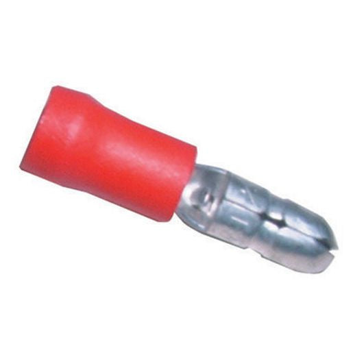 Narva Crimp Terminal Male Bullet Red Terminal Entry 4mm Vinyl 100 Pce - 56146