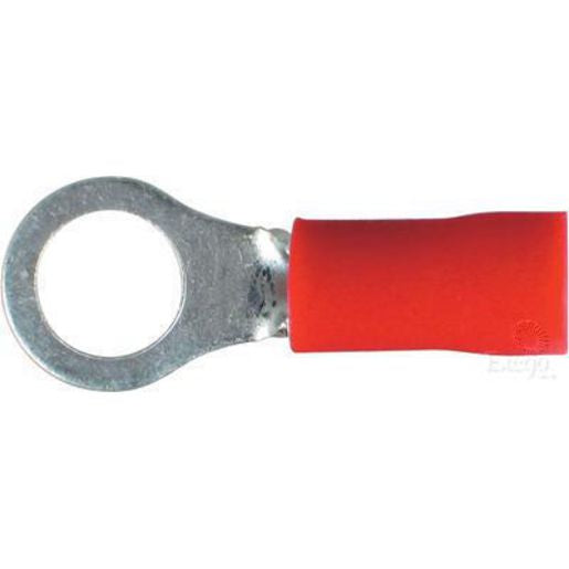 Narva Crimp Terminal Ring Red Terminal Entry 6.3mm Vinyl 100 Pce - 56174