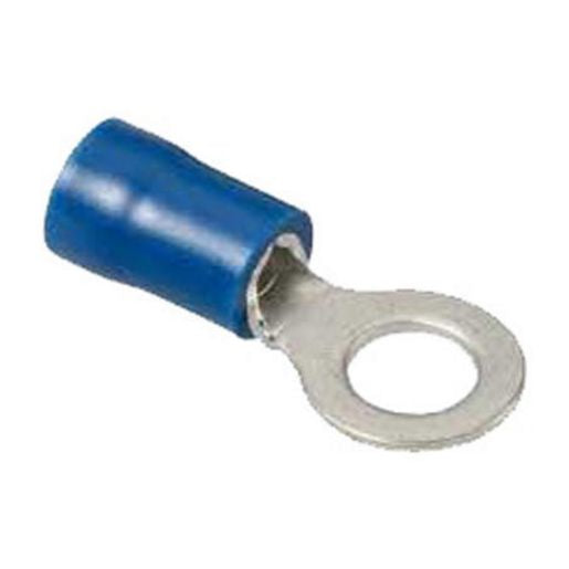 Narva Crimp Terminal Ring Blue Terminal Entry 4.3mm Vinyl 100 Pce - 56176