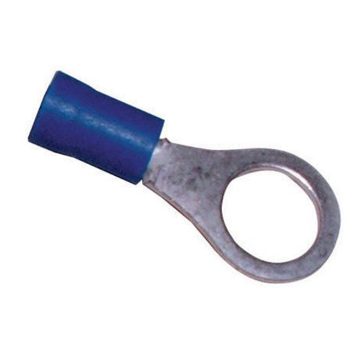 Narva Crimp Terminal Ring Blue Terminal Entry 8.4mm Vinyl 100 Pce - 56182