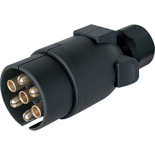 Narva Trailer Plug 7 Pin Round Large Plastic - 82185BL