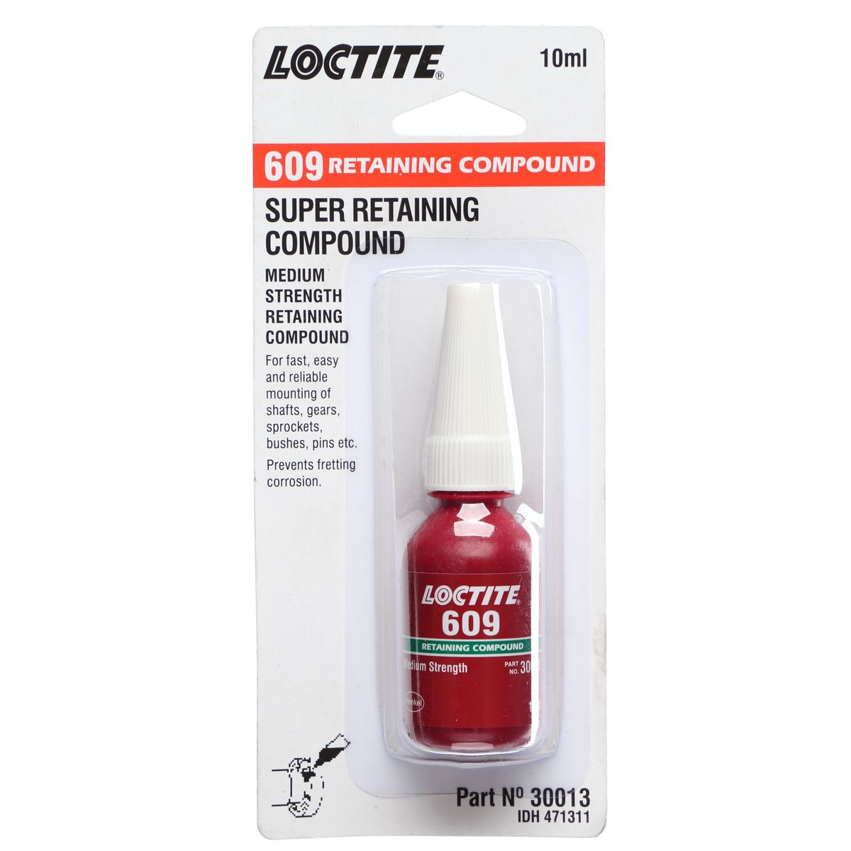 Loctite 609 Medium Strength Retaining Compound 10ml - 471311