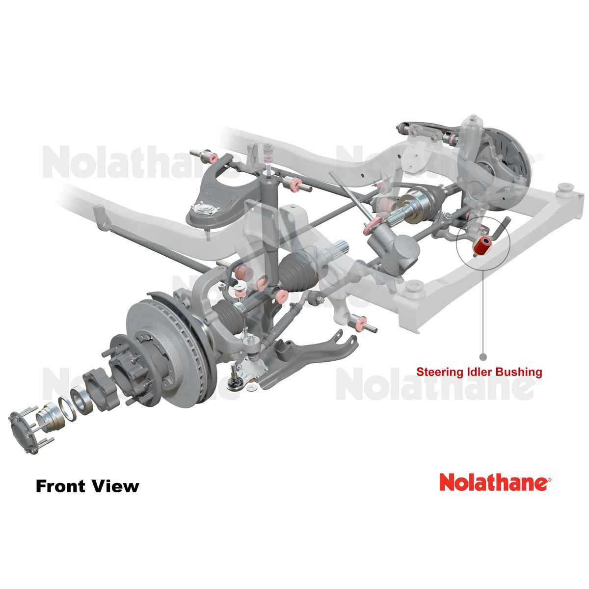 Nolathane Front Steering Idler Bushing Kit - 41001