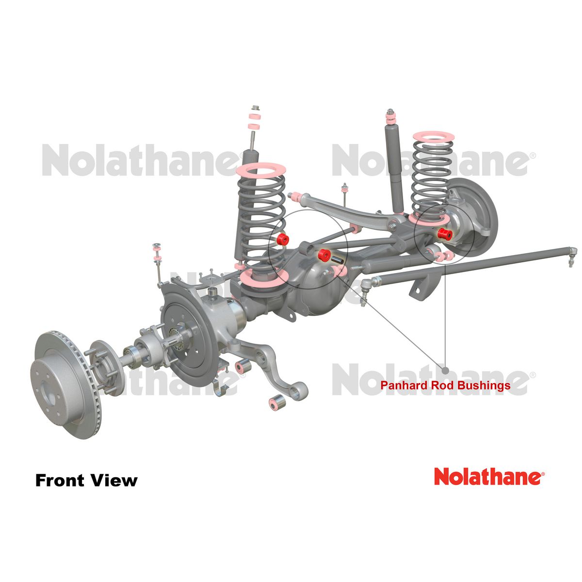 Nolathane Front Panhard Rod Bushing Kit - 48035