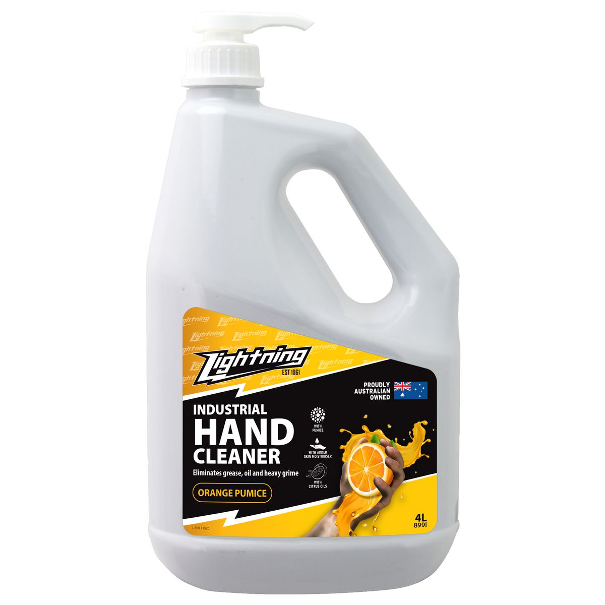 Lightning Orange Hand Cleaner With Pumice 4Ltr - 899I