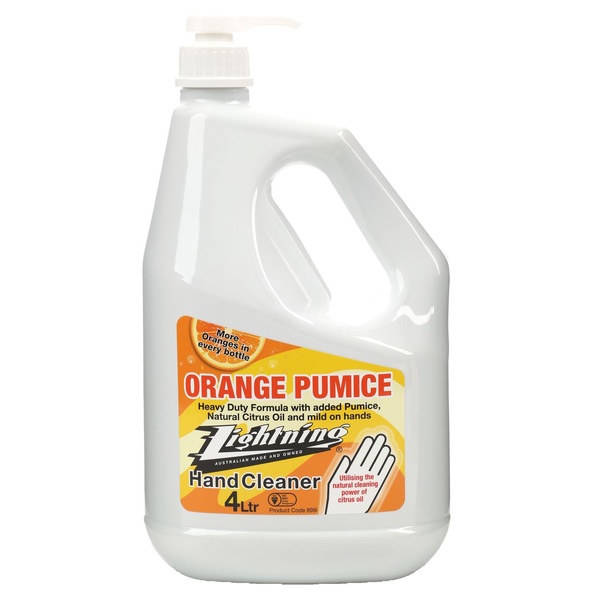 Lightning Orange Hand Cleaner With Pumice 4Ltr - 899I