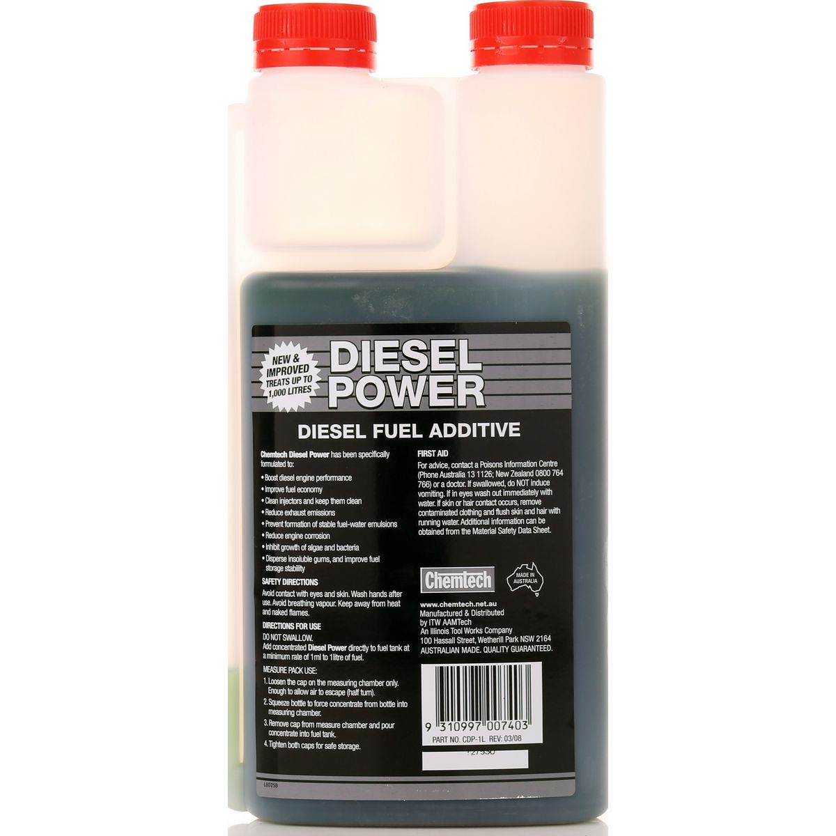 Chemtech Diesel Power Fuel Additive 1L - CDP-1L