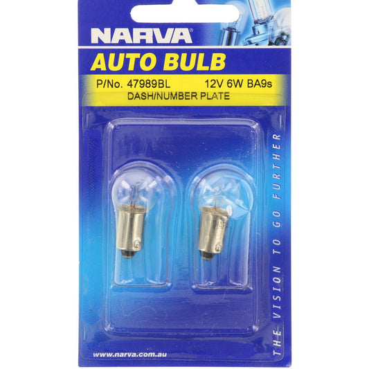 Narva Bayonet BA9s Globe 12V 6W - 47989BL