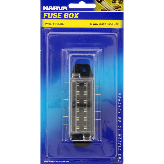 Narva Fuse Box Standard Blade 6 Way 30A 1 Pack - 54422BL