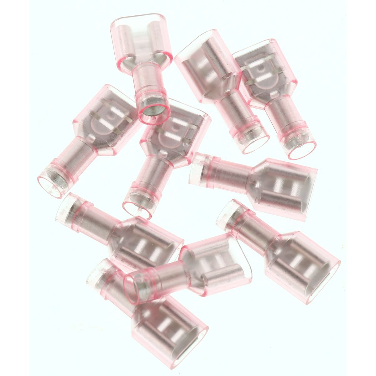 Narva Crimp Terminal Female Blade Red Terminal Entry 6.3mm Poly Carbonate 10Pce - 56041BL