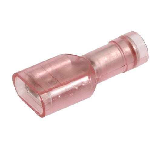 Narva Crimp Terminal Female Blade Red Terminal Entry 6.3mm Poly Carbonate 10Pce - 56041BL