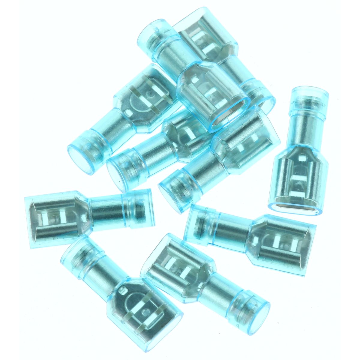 Narva Crimp Terminal Female Blade Blue Terminal Entry 6.3mm Poly Carbonate 10 Pce - 56043BL