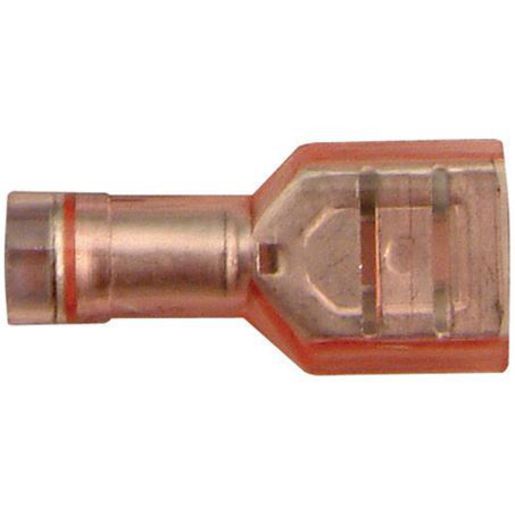 Narva Crimp Terminal Female Blade Red Terminal Entry 6.3 x 0.8mm Polycarbonate 100 Pce - 56141