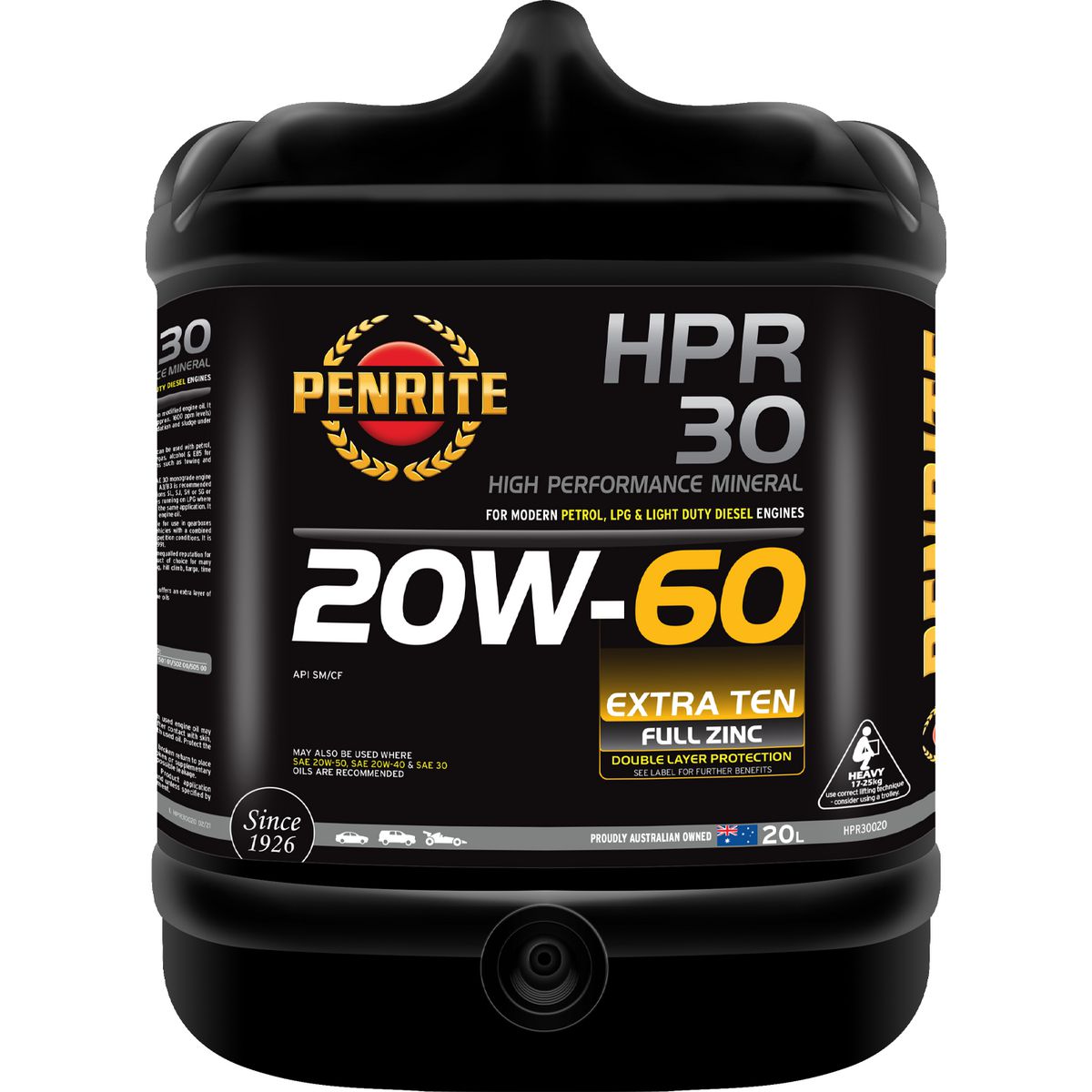 Penrite HPR 30 SAE 20W-60 Engine Oil 20L - HPR30020