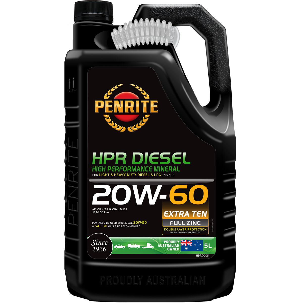 Penrite HPR Diesel SAE 20W-60 Engine Oil 5L - HPRD005