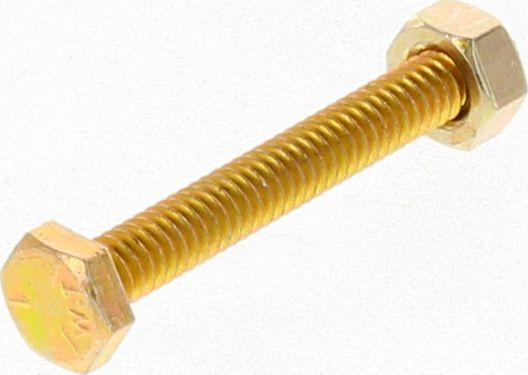 Champion Hex Set Screw & Nut High Tensile 1/4in x 2in UNC Grade 5 - BC11