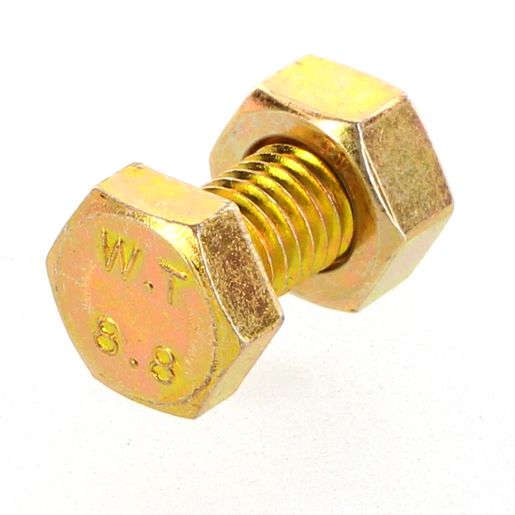 Champion Hex Set Screw & Nut High Tensile M8 x 16mm Grade 8.8 - BM45